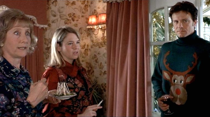 Gemma Jones, Renee Zellweger, and Colin Firth in Bridget Jones's Diary (2001), at a party I would attend IRL